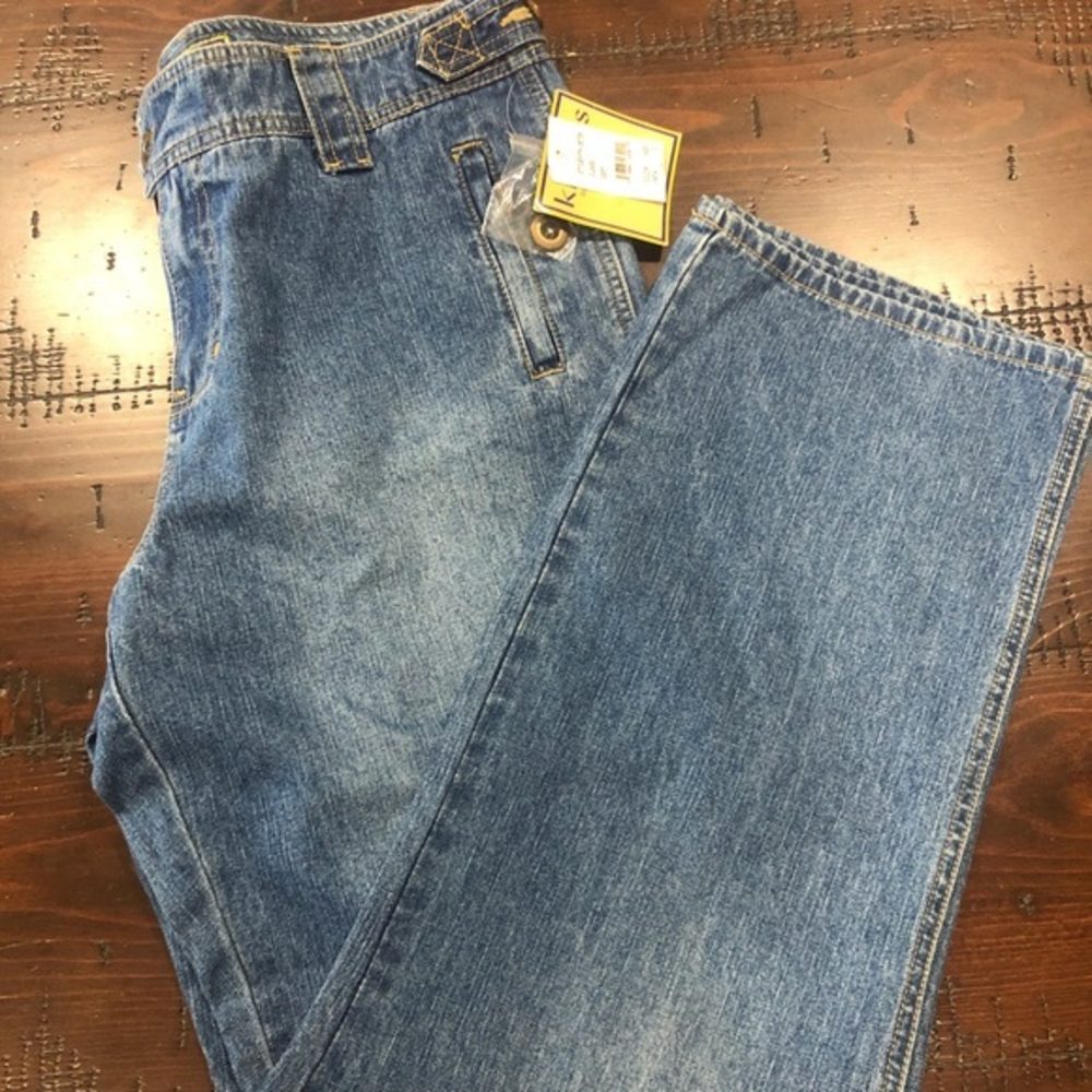 Khakis World Fashion Women's‎ 12 Denim Jeans Blue Straight Leg 34” (w) x 31” (I)